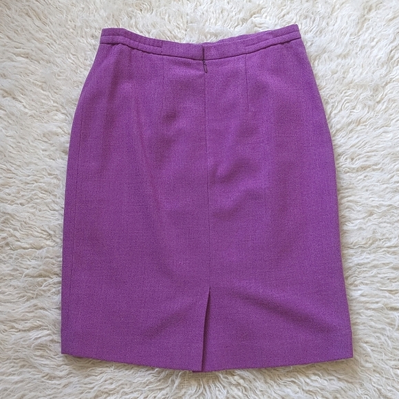 Don Caster Purple Wool Skirt Size 8 - Picture 2 of 7